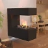 Glow Fire Schiller Væghængt Sort OMC 400 Væghængt Vanddamp Pejs – Realistisk Flammeeffekt
