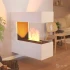 Glow Fire Schiller Wall hvid væghængt optimystpejs med realistisk dampflamme