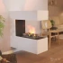 Glow Fire Schiller Wall hvid væghængt optimystpejs med realistisk dampflamme