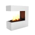 Glow Fire Schiller Wall hvid væghængt optimystpejs med realistisk dampflamme