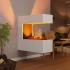 Glow Fire Schiller Wall hvid væghængt optimystpejs med realistisk dampflamme