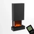 Glow Fire Hölderlin Høj sort væghængt optimystpejs med realistisk flammeeffekt