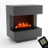 Glow Fire Kleist Grey - OMC 600 | Fritstående Vanddamppejs – Grå, 90 cm x 50 cm x 80 cm