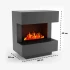 Glow Fire Kleist Grey - OMC 600 | Fritstående Vanddamppejs – Grå, 90 cm x 50 cm x 80 cm