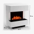 Glow Fire Kleist elektrisk damppejs – Opti-Myst Cassette 600, hvid, 90 cm x 50 cm x 80 cm