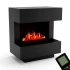 Glow Fire Kleist Sort - OMC 600 | Fritstående Vanddamppejs – Sort, 90 cm x 50 cm x 80 cm
