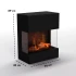 Glow Fire Kästner Sort - OMC 600 | Fritstående Vanddamp Pejs, 89 cm x 70 cm x 40 cm