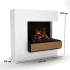 Glow Fire Planck høj Højre Side - OMC 600 | Fritstående Vanddamp Pejs, 110 cm x 109 cm x 53 cm