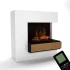 Glow Fire Planck høj Højre Side - OMC 600 | Fritstående Vanddamp Pejs, 110 cm x 109 cm x 53 cm