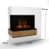 Glow Fire Planck Høj Venstrevendt - OMC 600 | Fritstående Vanddamppejs, 110 cm x 109 cm x 53 cm