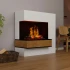Glow Fire Planck Høj Venstrevendt - OMC 600 | Fritstående Vanddamppejs, 110 cm x 109 cm x 53 cm