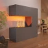 Glow Fire Schiller Grå - OMC 600 | Fritstående Vanddamp Pejs, 120 cm x 120 cm x 38 cm