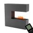 Glow Fire Schiller Grå - OMC 600 | Fritstående Vanddamp Pejs, 120 cm x 120 cm x 38 cm