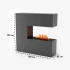 Glow Fire Schiller Grå - OMC 600 | Fritstående Vanddamp Pejs, 120 cm x 120 cm x 38 cm