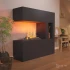 Schiller Pocket Sort - OMC 600 Fritstående Vanddamppejs – Realistisk Flamme, Miljøvenligt Design