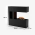 Schiller Pocket Sort - OMC 600 Fritstående Vanddamppejs – Realistisk Flamme, Miljøvenligt Design