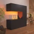 Glow Fire Kant Hybridpejs – Hvid fritstående vanddamp pejs med realistisk flammeeffekt
