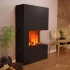 Glow Fire Tucholsky Venstre Hjørne Sort - OMC 600 | Fritstående Vanddamppejs, Sort, 91 cm x 150 cm x 35 cm